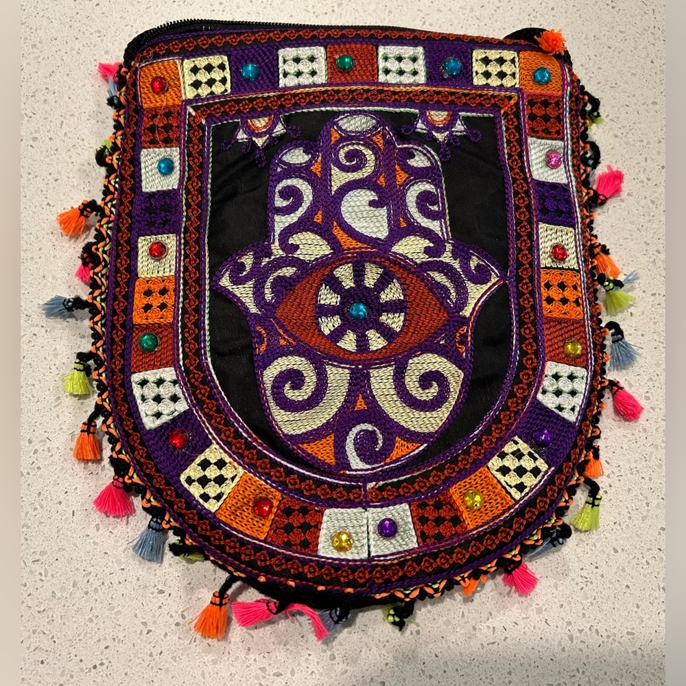 Handmade Multicolor Woven Pattern Crossbody Bag